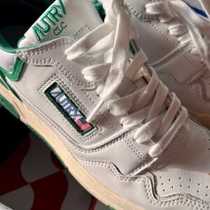 Autry Men’s White & Green Sneakers